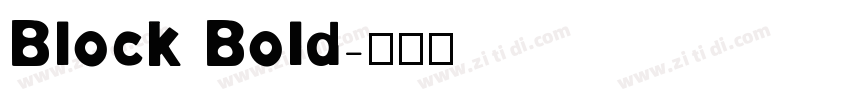Block Bold字体转换